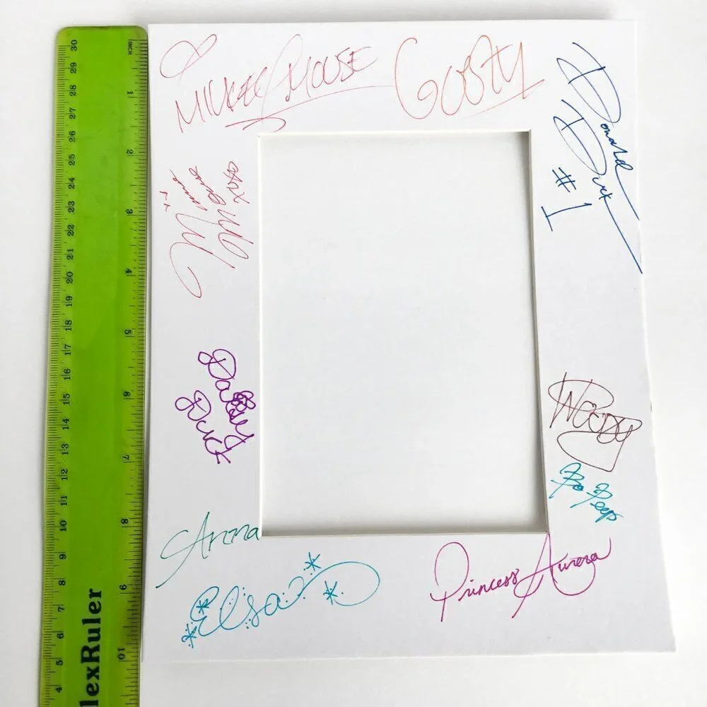 Genuine Disney Characters Autographed‎ Frame Mat
